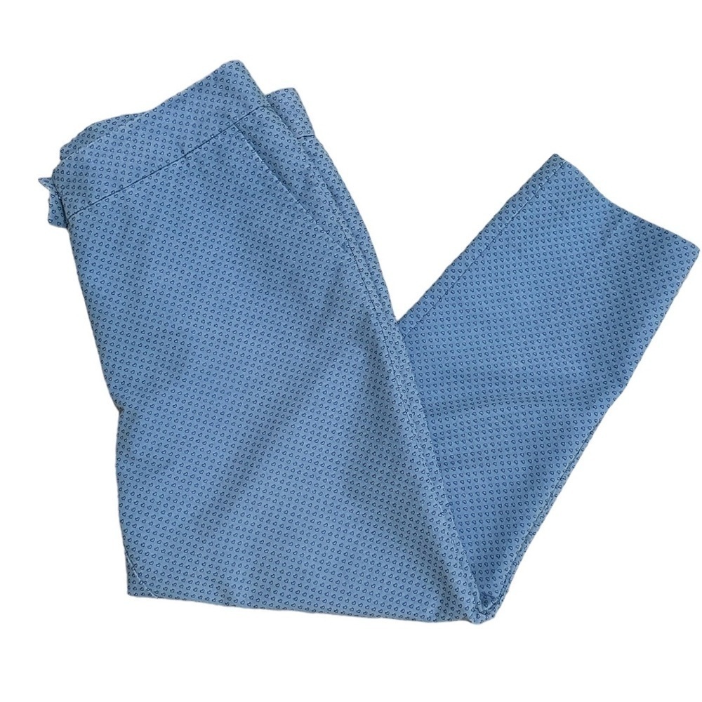 See By Chloe Blue Heart Print Cotton Capri Pants Sz 10